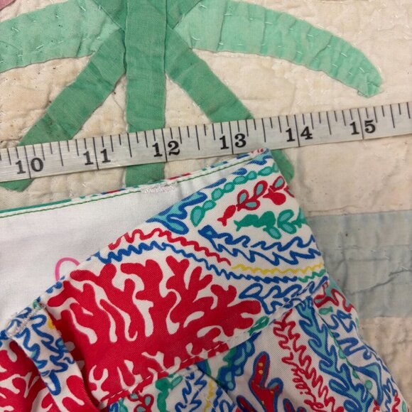 Lilly Pulitzer Womens Multicolor Coral Print Mid Rise The Chipper Shorts Size 0 - Picture 7 of 9